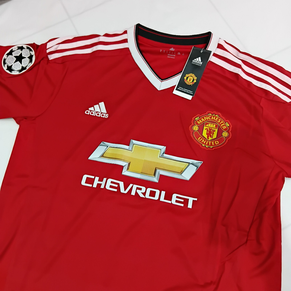 JERSEY BOLA RETRO VINTAGE MANCHESTER UNITED HOME 2015/2016 ROONEY GRADE ORI