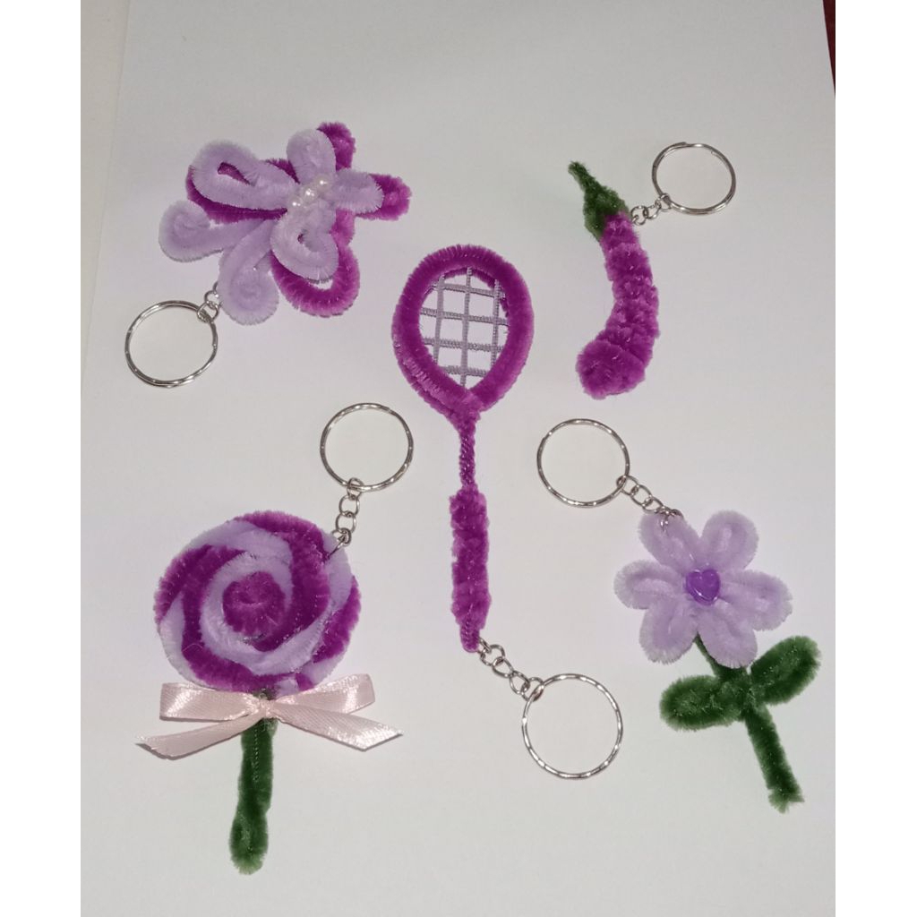 Keychain/ganci/gantungan kunci kawat bulu/ gantungan kunci lucu/gantungan tas/gantungan tas kawat bu