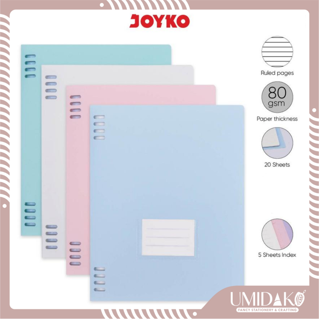 

[UMIDAKO] BINDER NOTE | BINDER NOTE PASTEL 2X3 RING | BINDER NOTE LUCU 6 RING