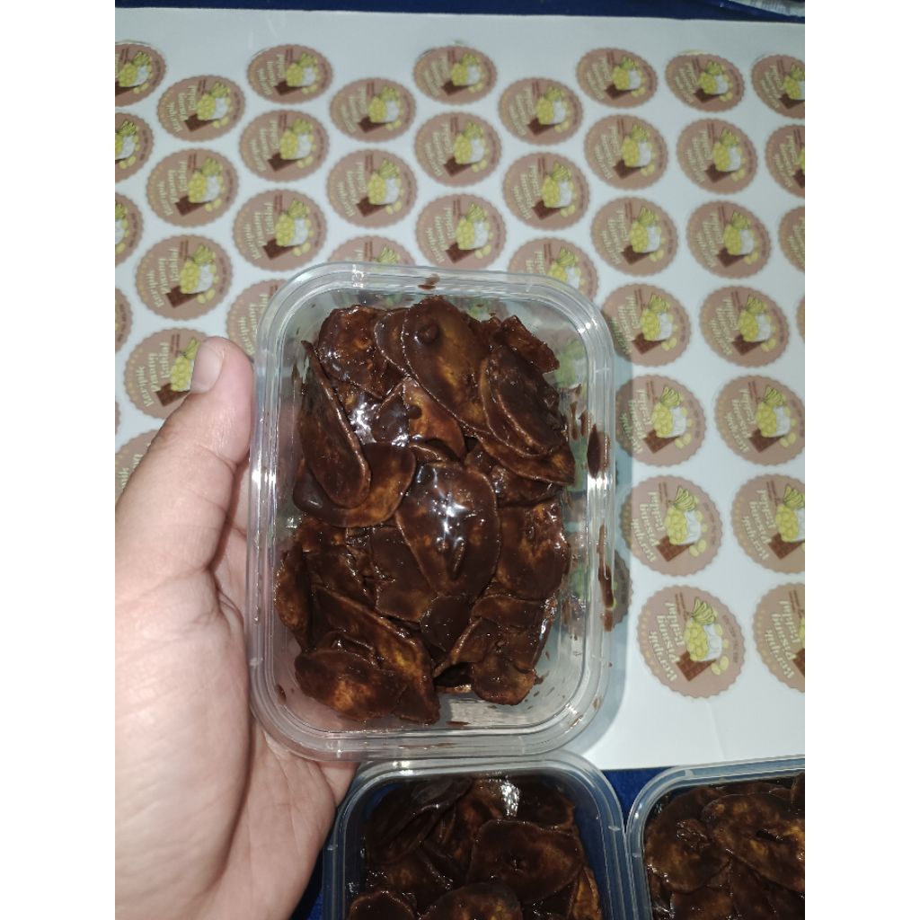 

krpik pisng coklat kemasan 100gr 1 paket isi 3