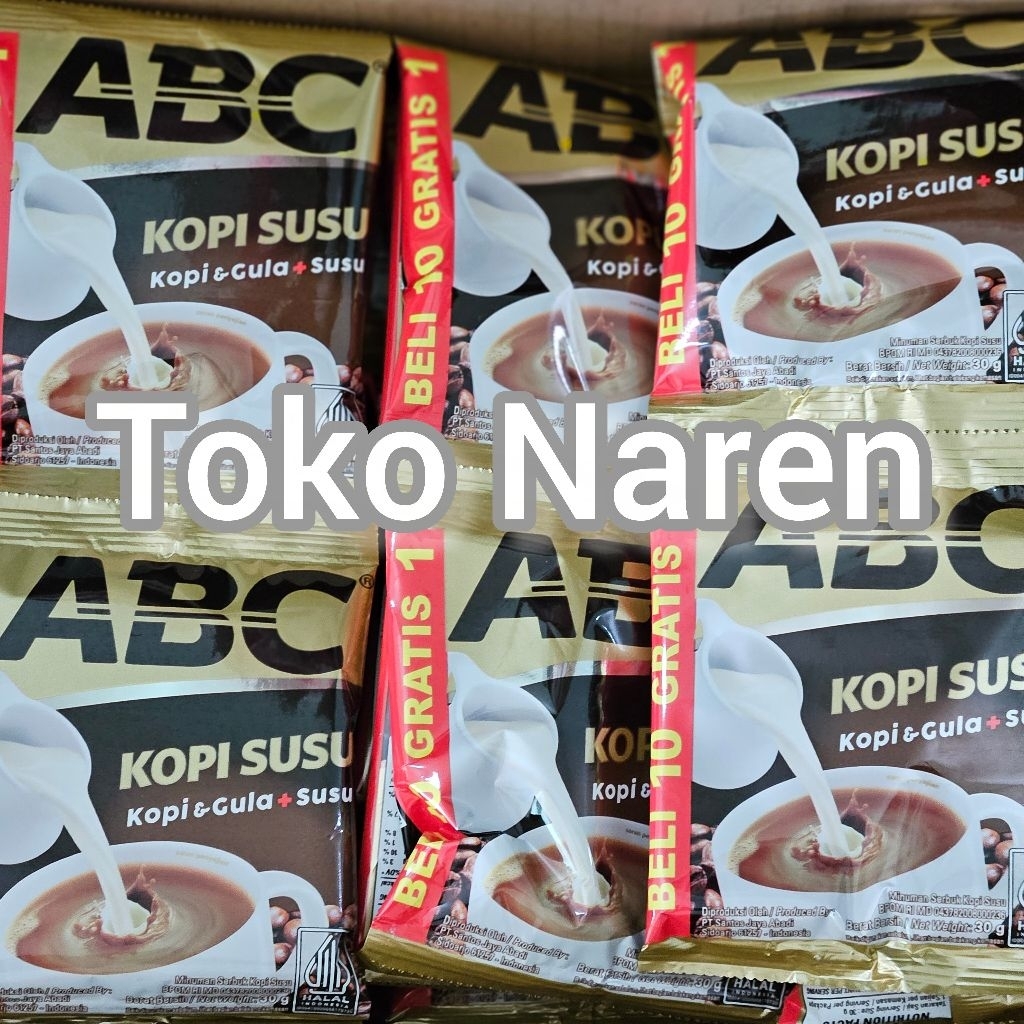 

PROMO ABC Kopi Susu 3in1 1RENCENG ISI 10+1