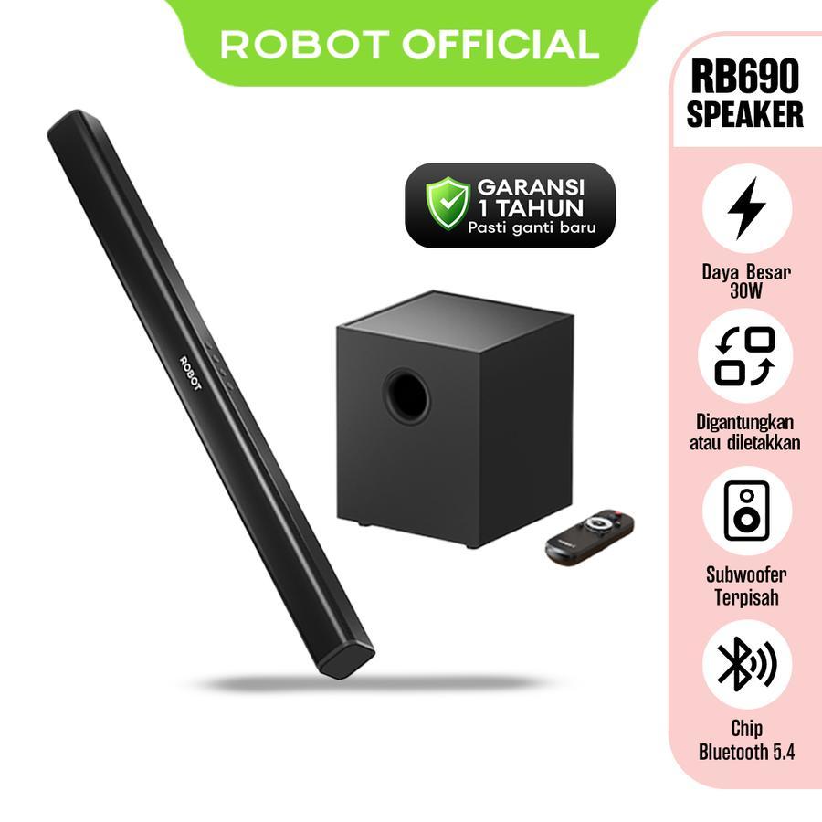 ROBOT RB690 RB 690 Speaker Soundbar TV Subwoofer Home Theater 30W Bluetooth 5.4 TV Soundbar Speaker
