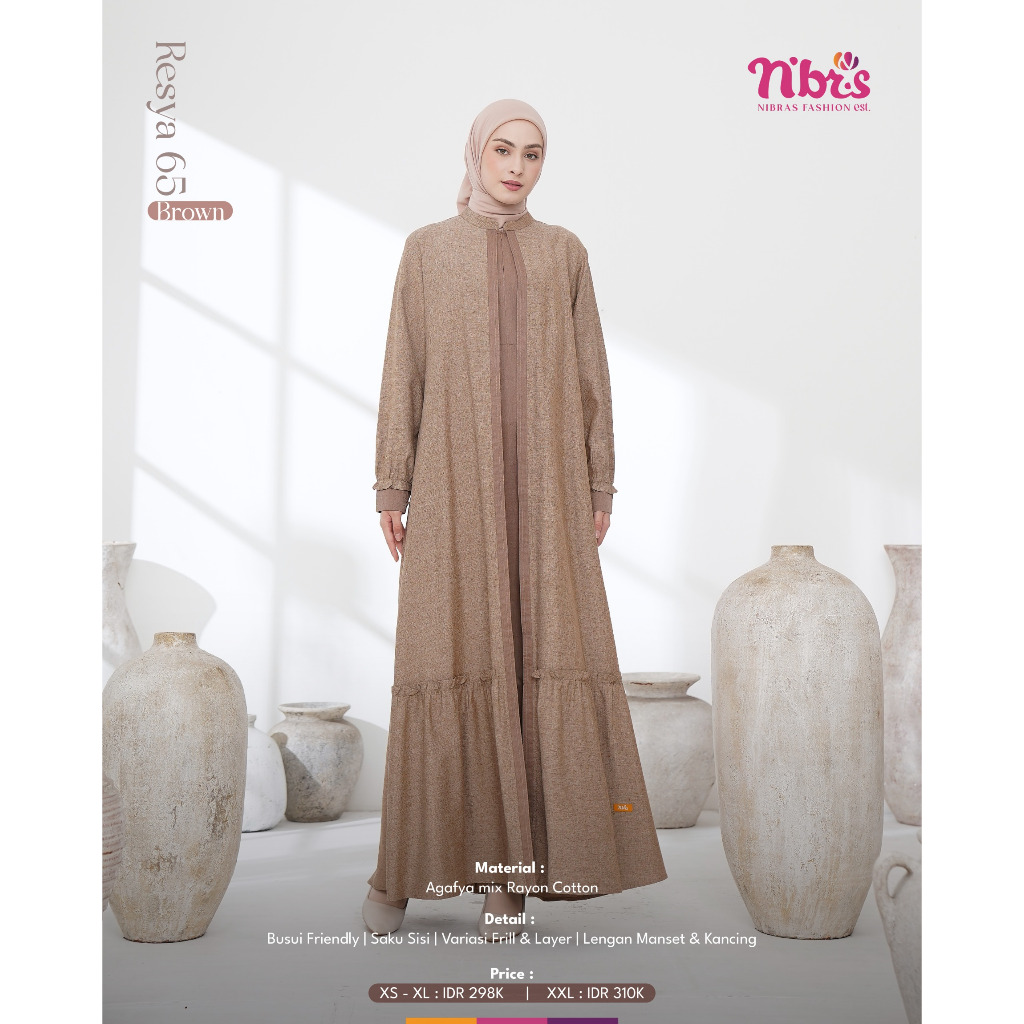Resya 65 Gamis Daily Wanita Trendy Nibras Best Seller
