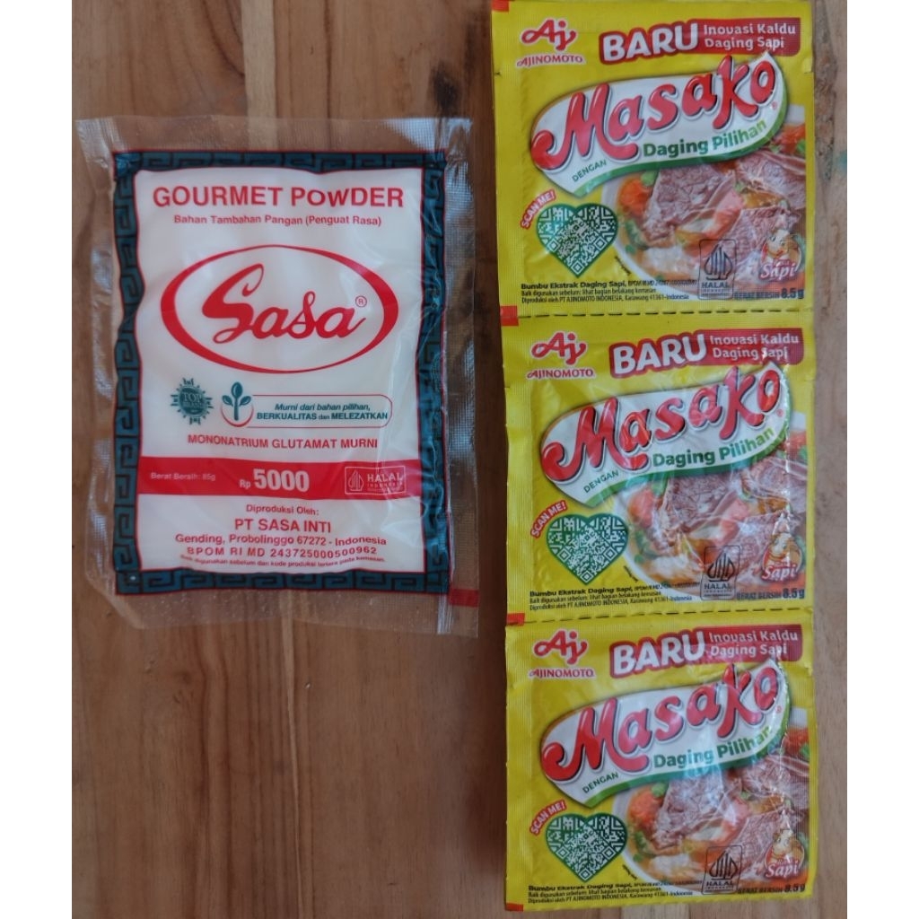 

penyedap paket hemat 12pcsMasako sapi+sasa/atau 12pcsRoyco ayam+sasa