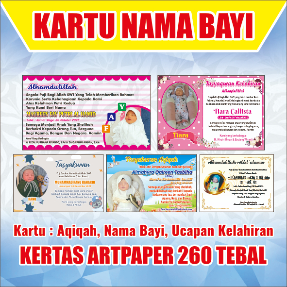 KARTU NAMA BAYI AQIQAH