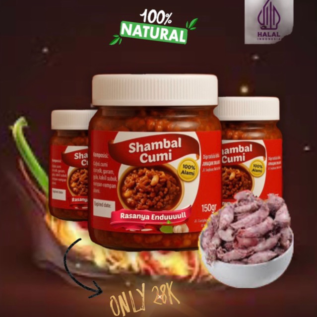 

Sambal Endul Shambal Juragan Shanum - Cumi, Cakalang, Terasi, Bawang, Cabe ijo, Teri, Ayam suwir