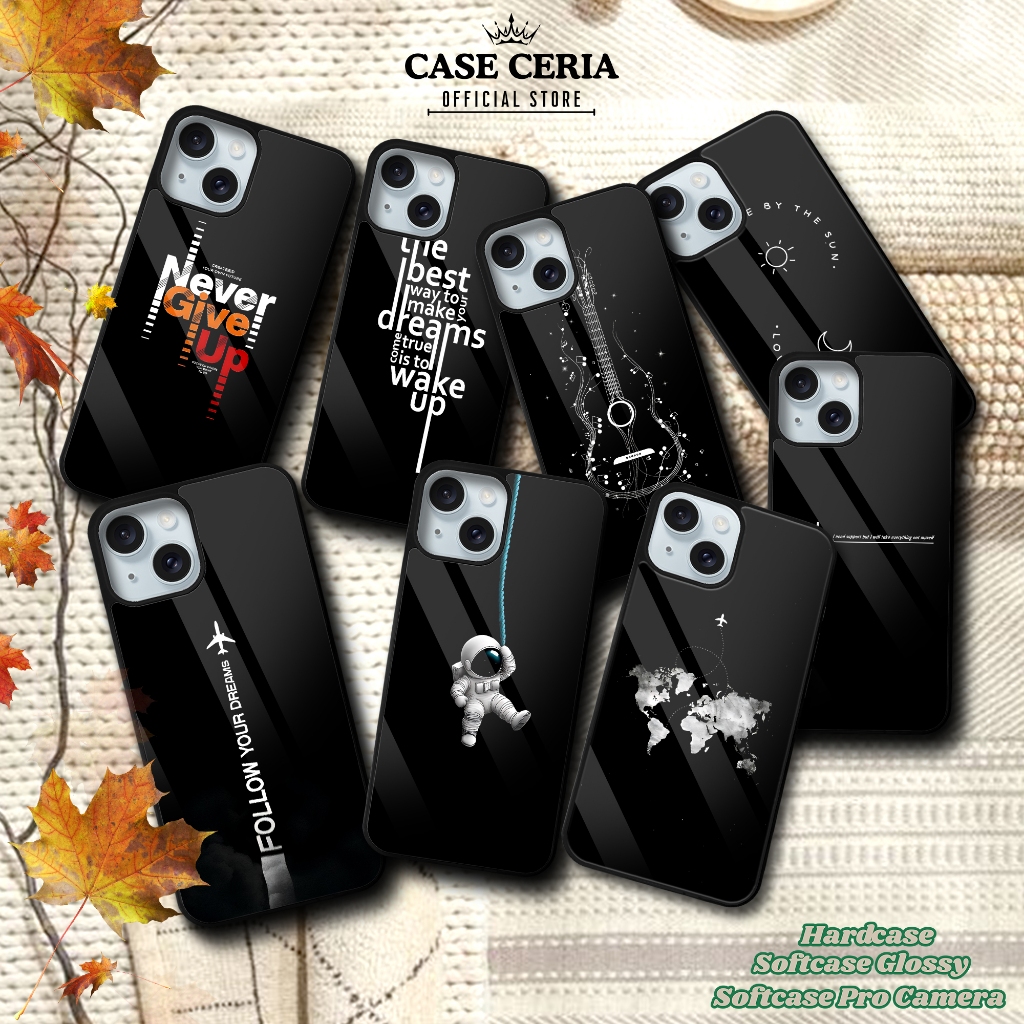 Case For All Type HP Oppo Vivo Xiaomi Realme Infinix Samsung iPhone – Casing HP Dark Motif All Type