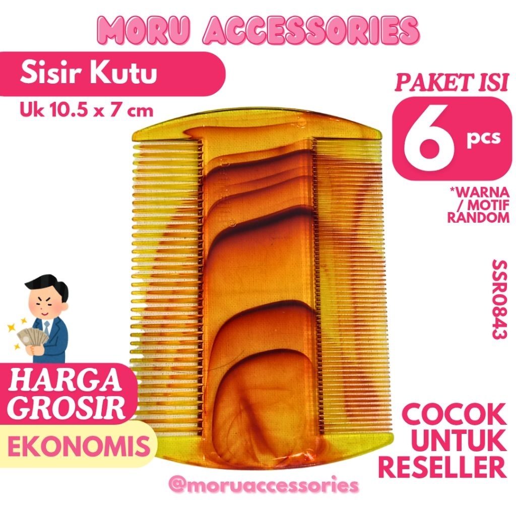 [ ISI 6 PCS ] SISIR KUTU PLASTIK (10.5 x 7 cm) WARNA POLOS BAGUS MURAH GROSIR SOUVENIR