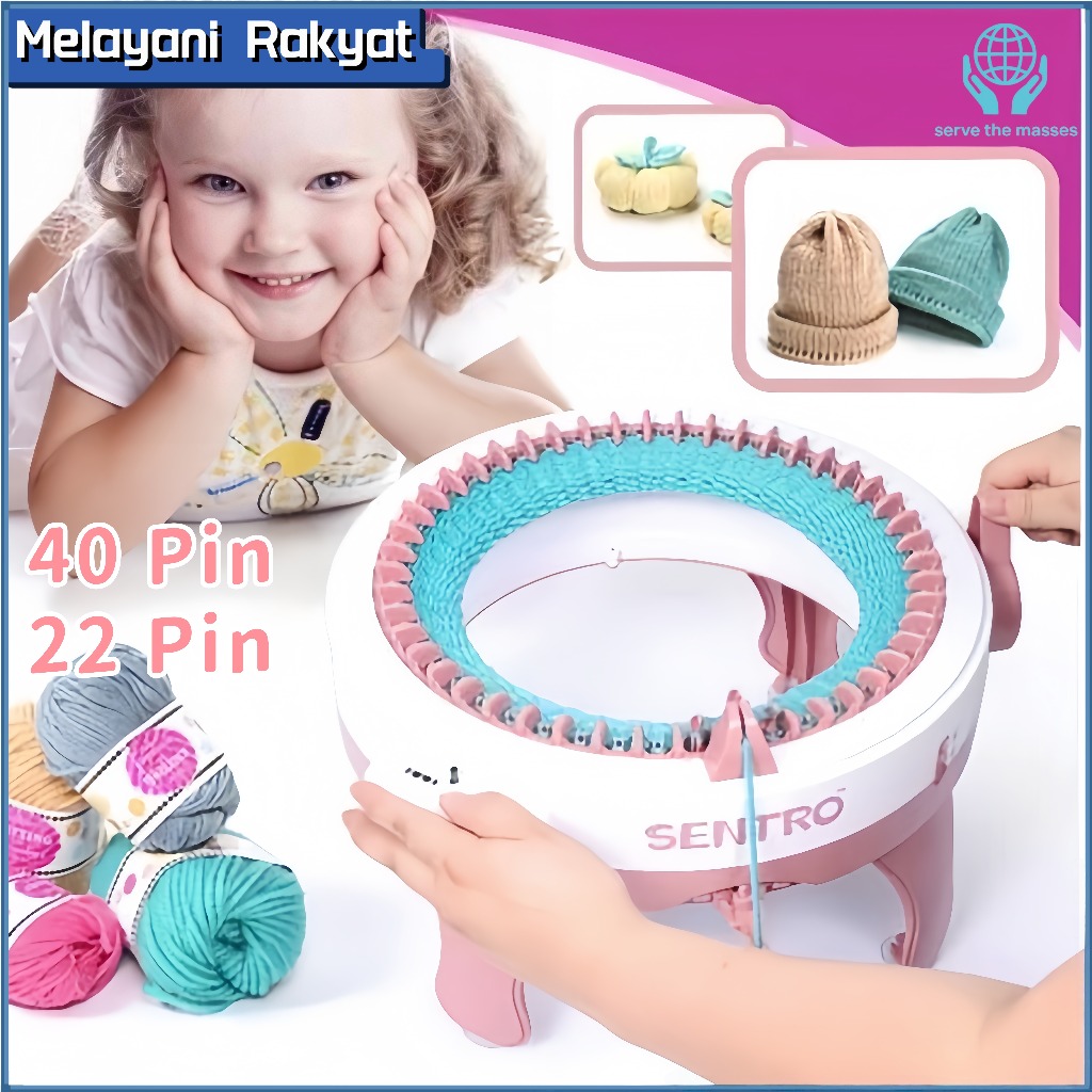 Alat Merajut Rajut Otomatis /Cardigan  Syal Topi / Weaving Machine / Smart Weaver for kids- SENTRO