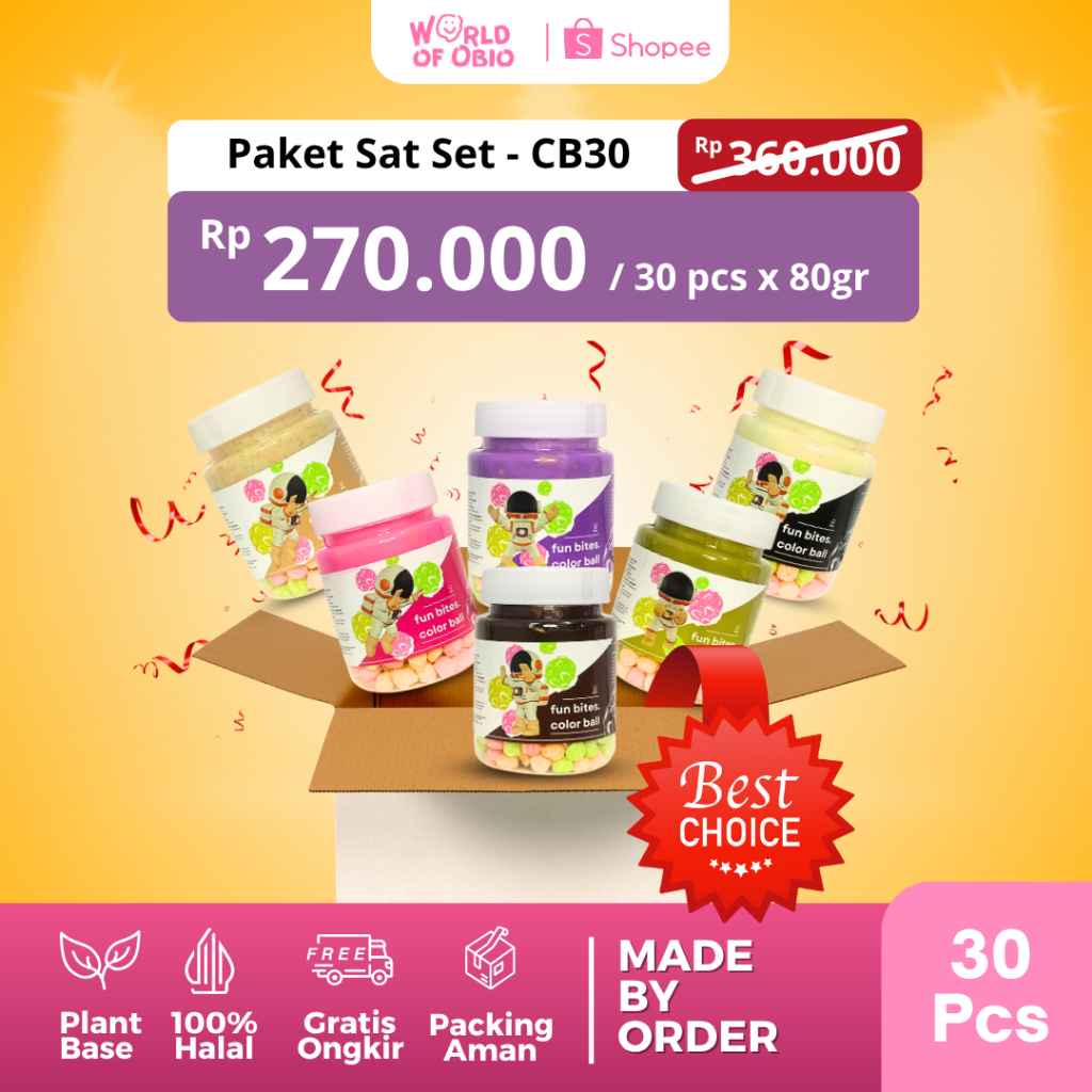 

PAKET ISI 30 COLOR BALL - Choco Jar Color Ball Cemilan Topping Coklat Leleh