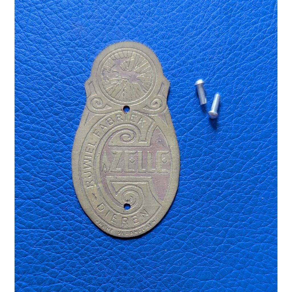 emblem plat merk sepeda onthel gazelle dames