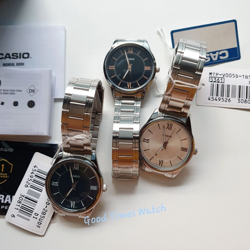 JAM TANGAN CASIO MTP-V005D MTP V005D CASIO ORIGINAL