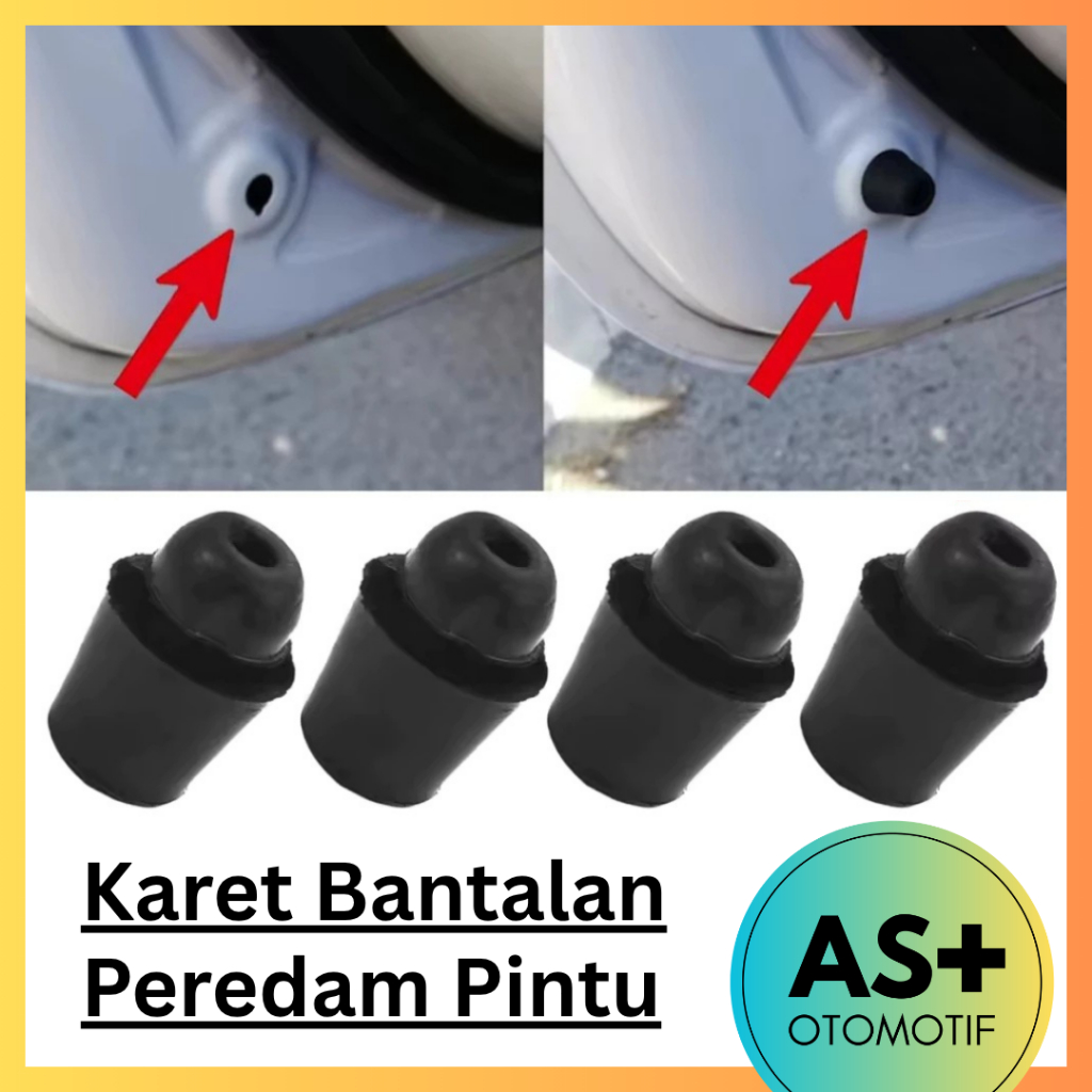 Karet Peredam Pintu & Bantalan Anti Kejut Mobil Per 4 pcs