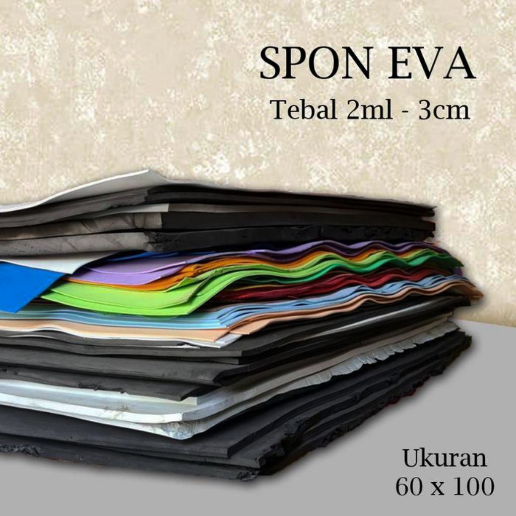 BUSA SPON EVA UKURAN 60cm X 100cm TEBAL 2cm SPON EVA BUSA ATI EVA FOAM ART
