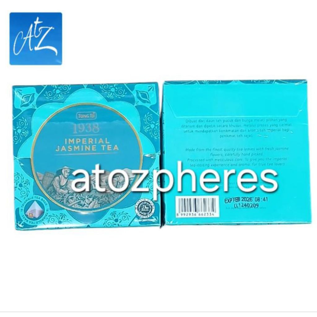 

Teh dari daun pucuk dan bunga melati TONG TJI 1938 IMPERIAL JASMINE TEA 30g ( 15 kantong x 2g ) Triangle Tea Bags Bag