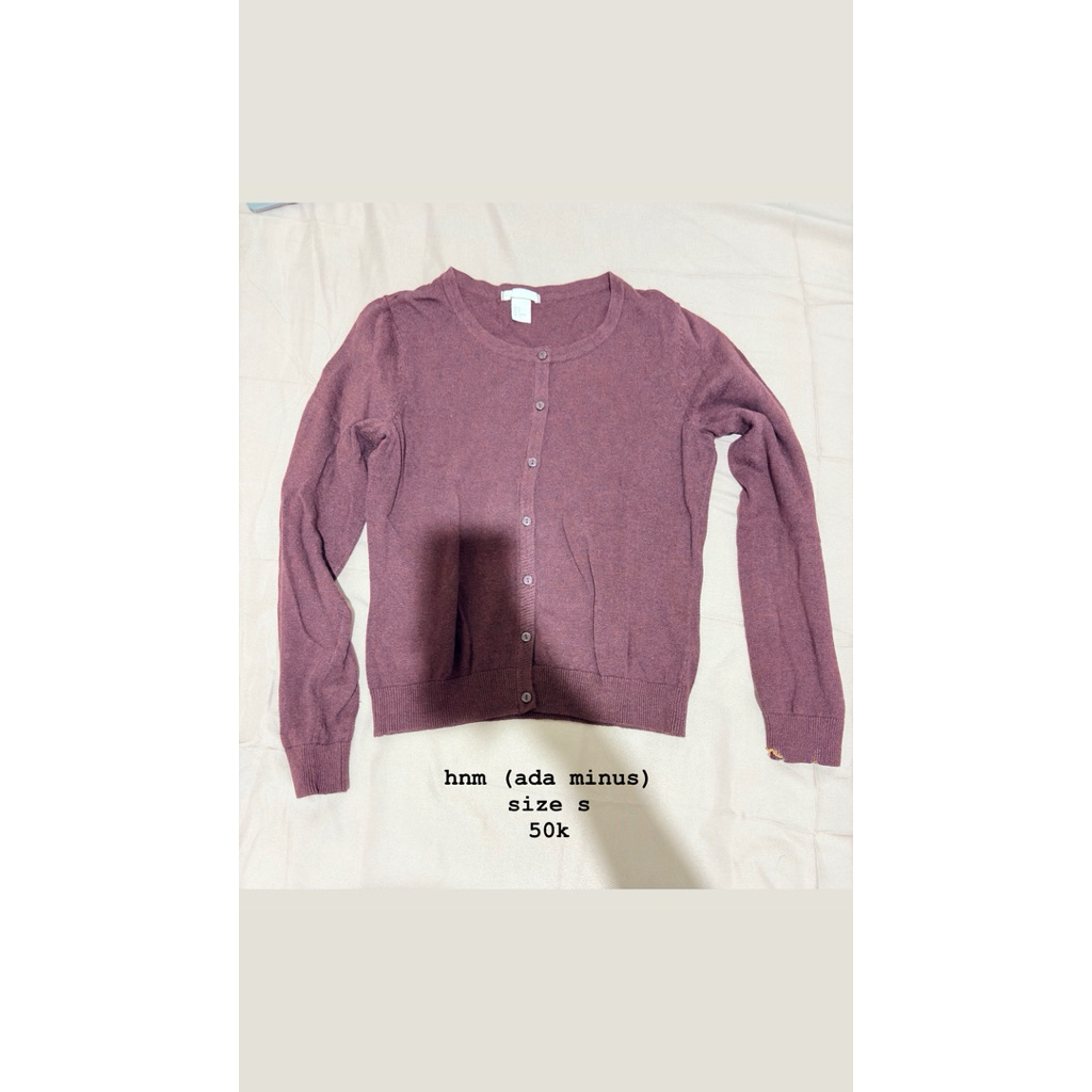 cardigan hnm preloved