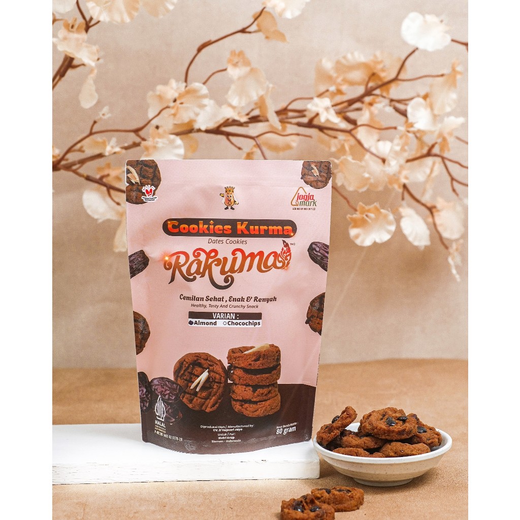 

Rakuma Cookies Kurma Premium, Kue Cookies Sehat Anak, Biskuit Cookies Enak & Kering 80g