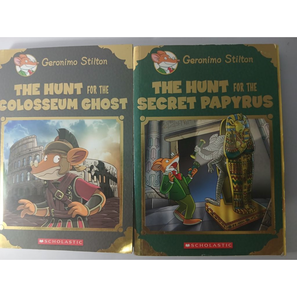Geronimo Stilton The Hunt for the Colloseum Ghost/The Hunt for the secret Papyrus preloved