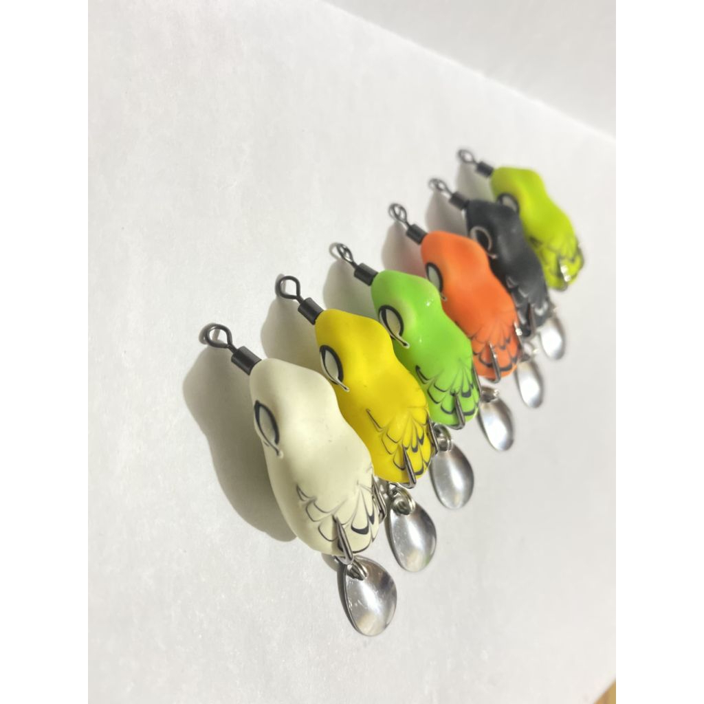 SOFTROG ATAU KODOK PALSU MURAH UMPAN  KILLER 3CM UMPAN CASTING PANCING GABUS HARUAN TOMAN DOBLE HOOK