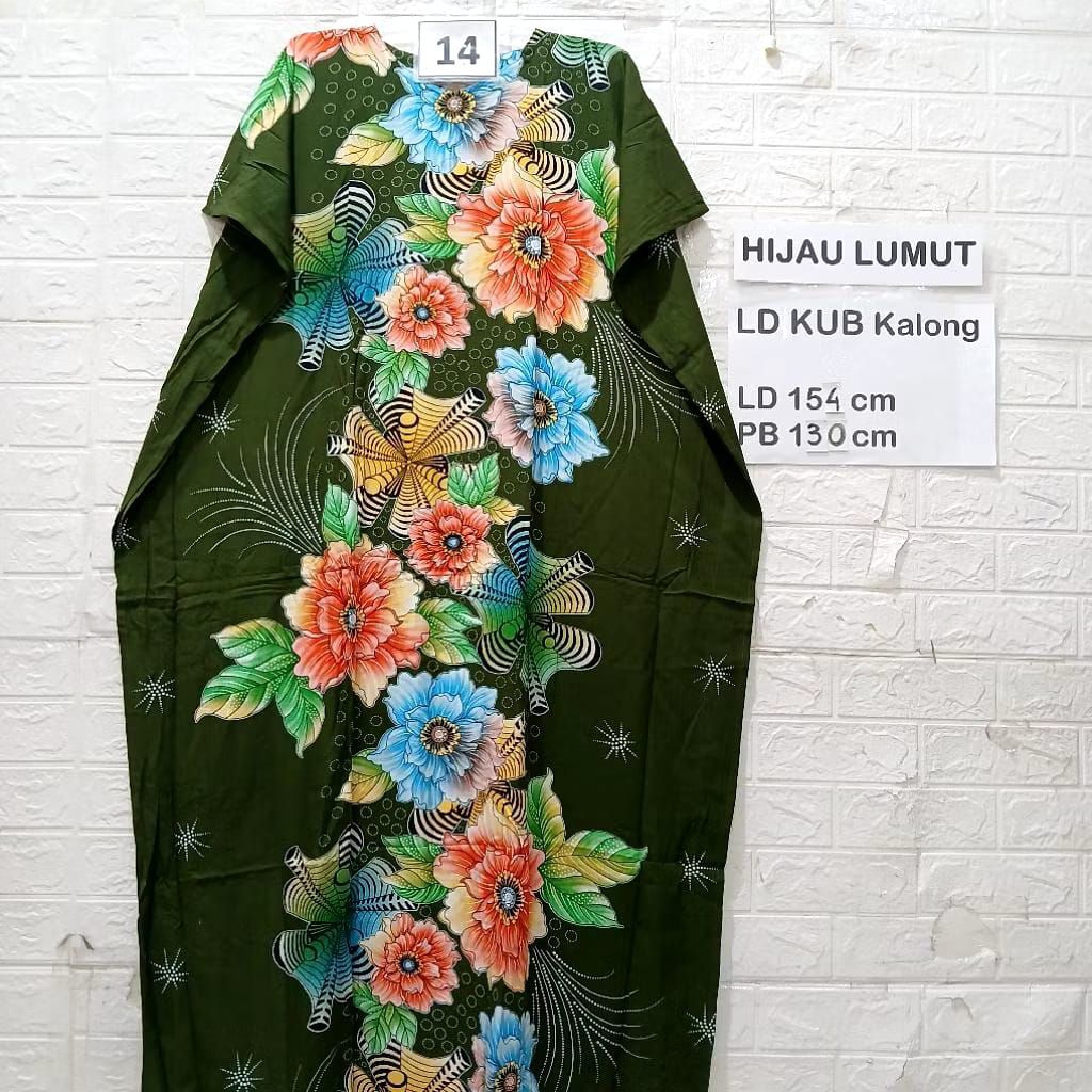 BAJU DASTER KALONG LOWO KELELAWAR JUMBO BATIK KENCANA UNGU ASLI LABEL BIRU PREMIUM LD 140 LD 150 DAS