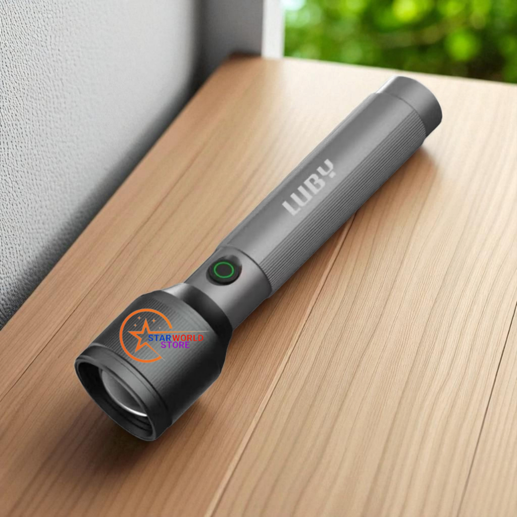 Senter LED ZOOM LUBY L-AL8006 85 Watt Premium Edition Tahan Hingga 26 Jam Cahaya Terang