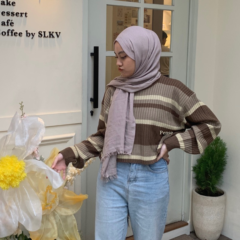 Sweater Rajut Crop Top Premium Tebal / Sweater Crop Oversize