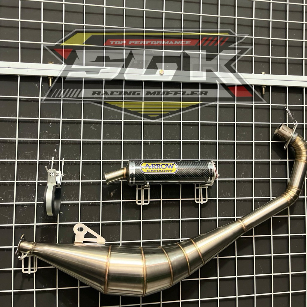 KNALPOT SATRIA 2 TAK ARROW CARBON FULLSTAINLIS PNP