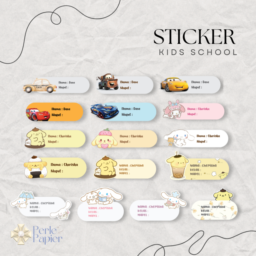

Sticker Label Nama Custom Waterproof | Sticker Buku Pelajaran | Sticker Buku Sekolah | Sticker Mata Pelajaran