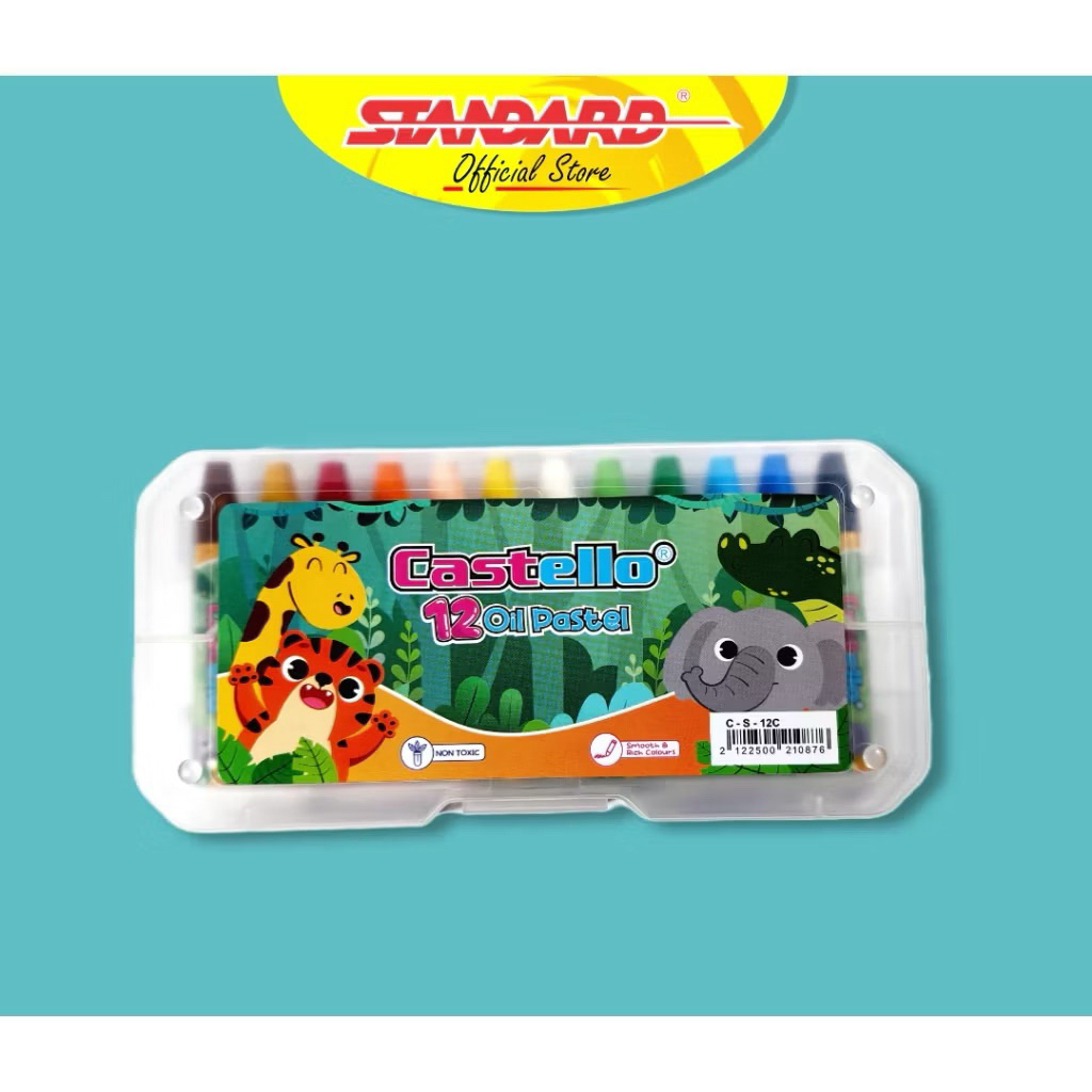 

Crayon Oil Pastel Krayon 12 Warna Castello Standard