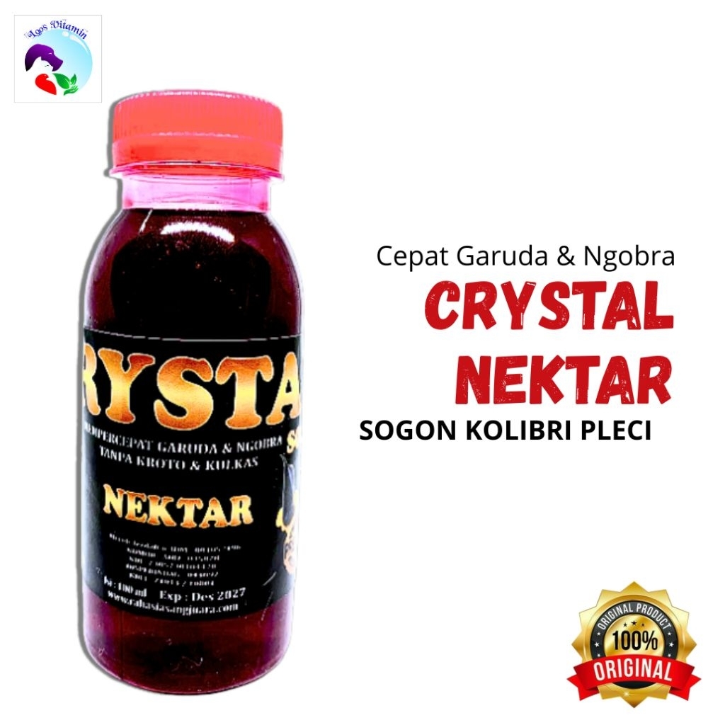 Crystal Nektar Sogon Kolibri Multivitamin Gacor Tanpa Kroto Rahasia Sang Juara 100ml