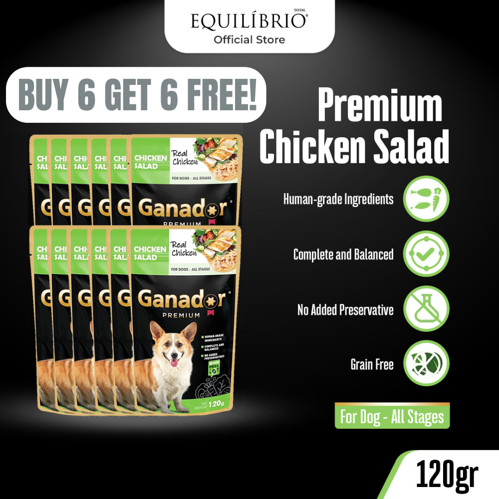 

23bagusmenshop - Ganador Premium Chicken Salad 120gr Wet Dog Food Buy 6 Get 6 Free