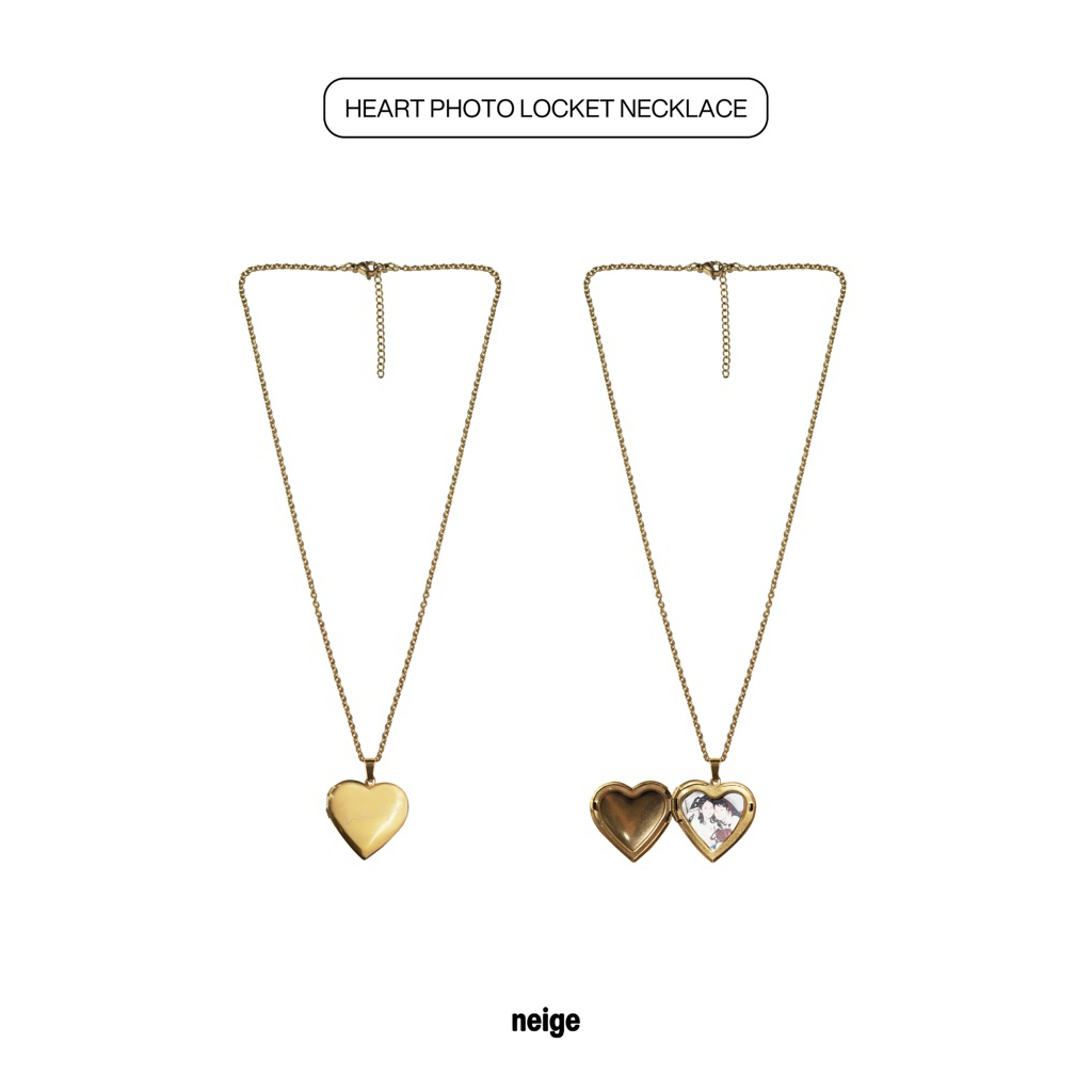 NEIGE - Heart Photo Locket Necklace