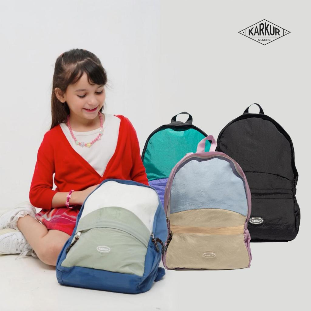 evn Pebble Tas Sekolah Anak Perempuan Laki laki TK SD Ransel Lucu Muat Banyak Anti Air Karkur