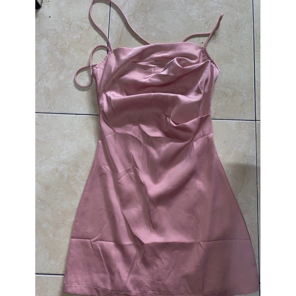 dress pink satin