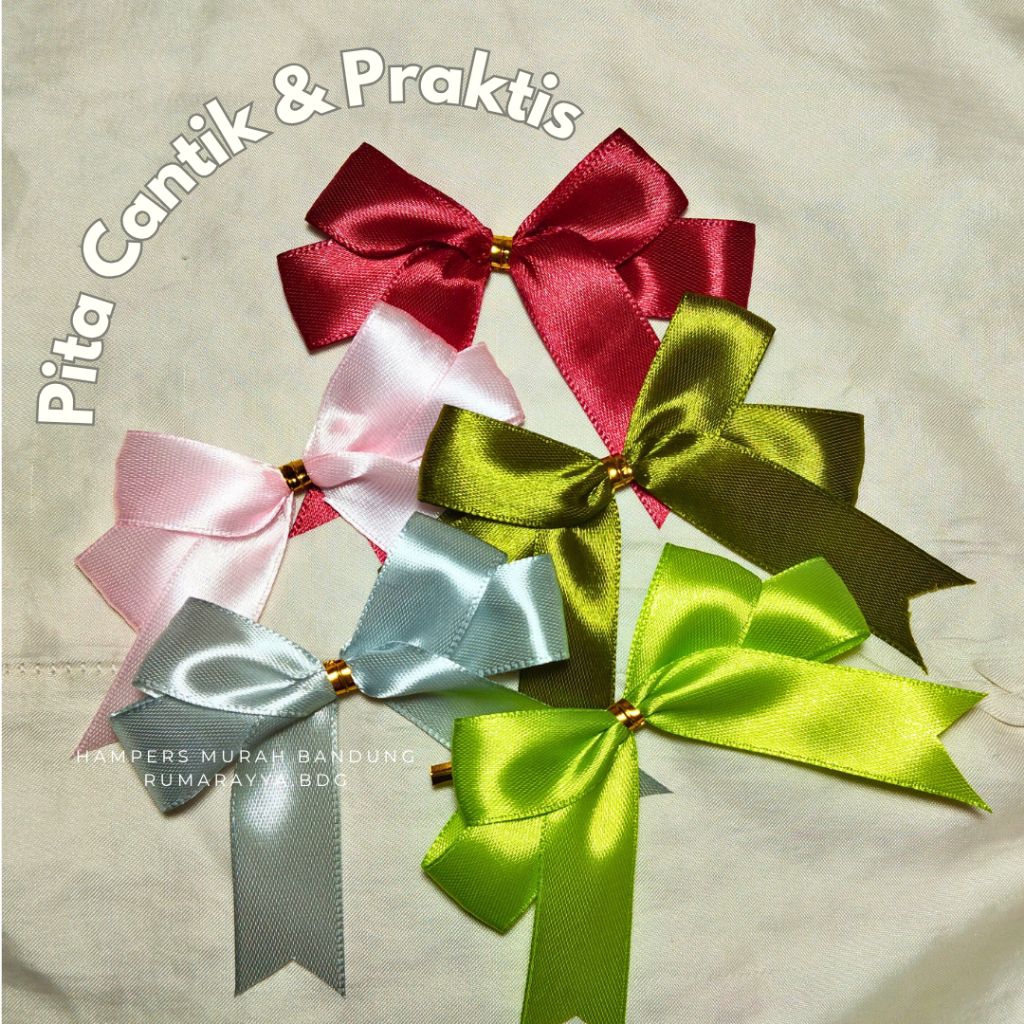 

Pita Satin 2cm Mini Elegan/ Pita Hampers/ Pita Souvenir/ Siap Pakai/ Cocok untuk Souvenir & Kado Eksklusif