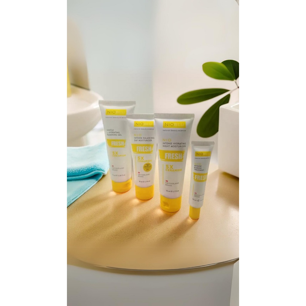 Jafra Nioblu Fresh Royal Boost Cleanser Gel Day Night Moisturizer Blemish TreatmentNiobluu Fresh Gen