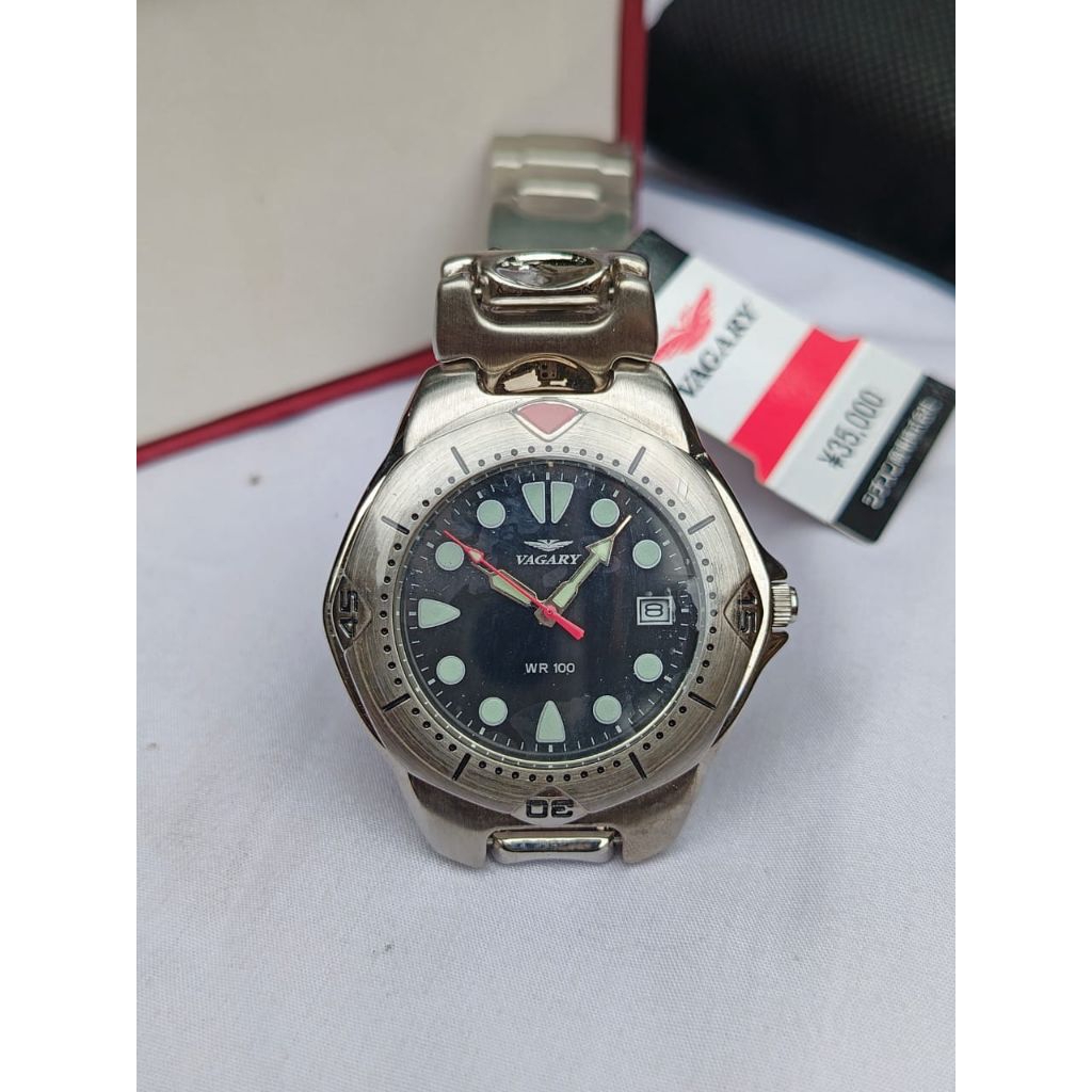 Jp429D Jam tangan pria VAGARY MILITARY diver watch Japan quartz movement by Citizen