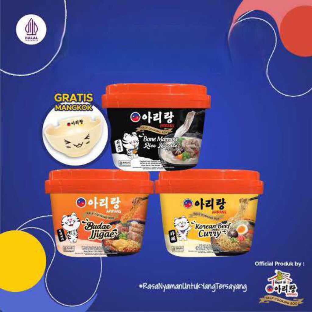

Arirang noodle selfcooking / mie instan free mangkok