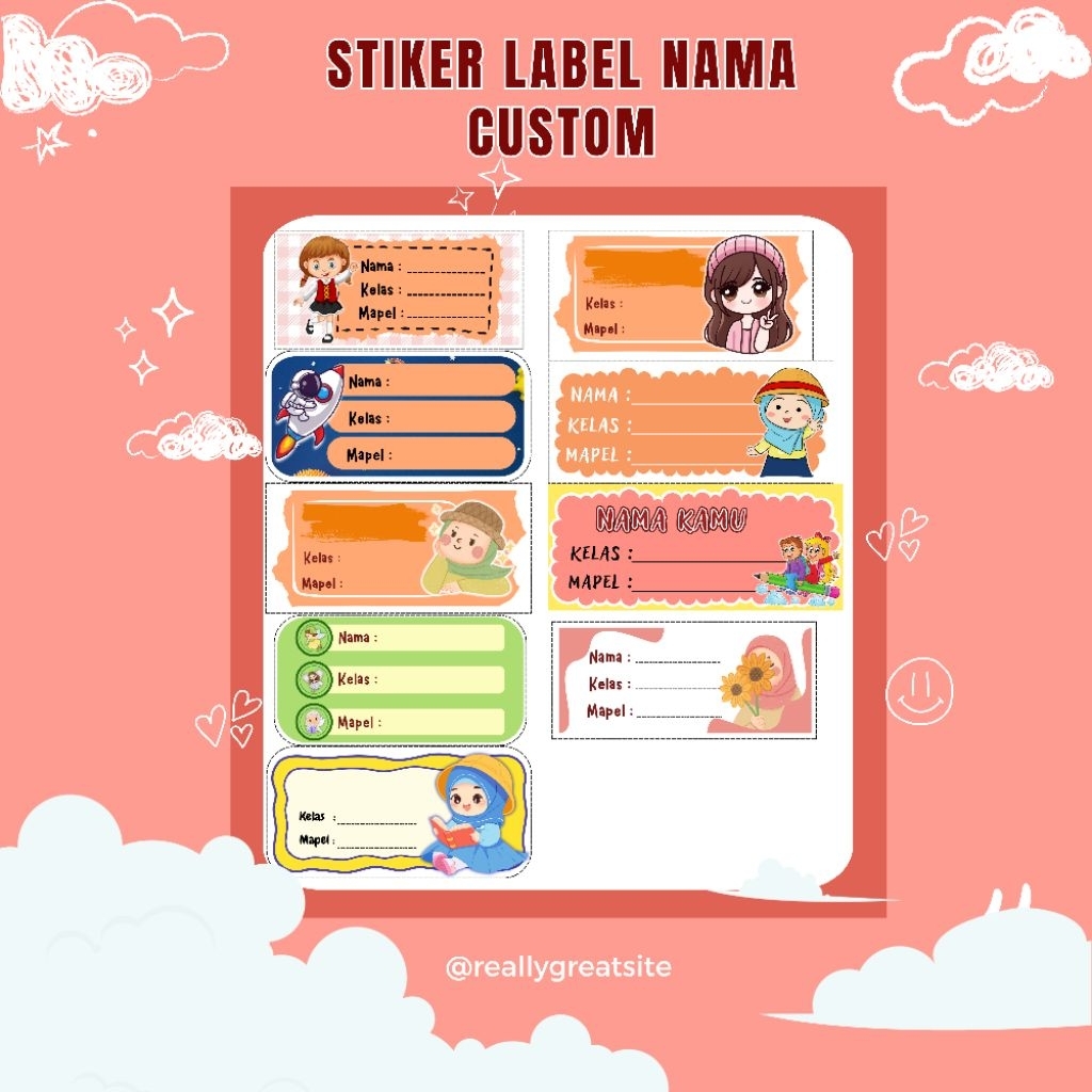

STIKER LABEL NAMA CUSTOM