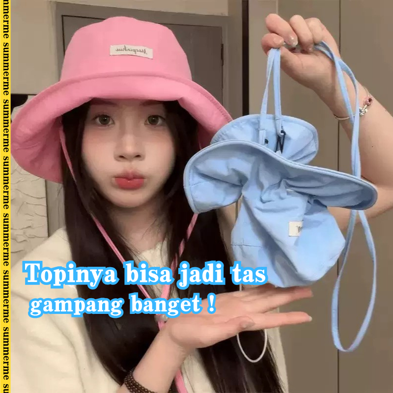 Bucket Hat Topi Wanita Korea Style Topi Pantai Topi Rimba Topi Olahraga Wanita Topi Bucket Wanita
