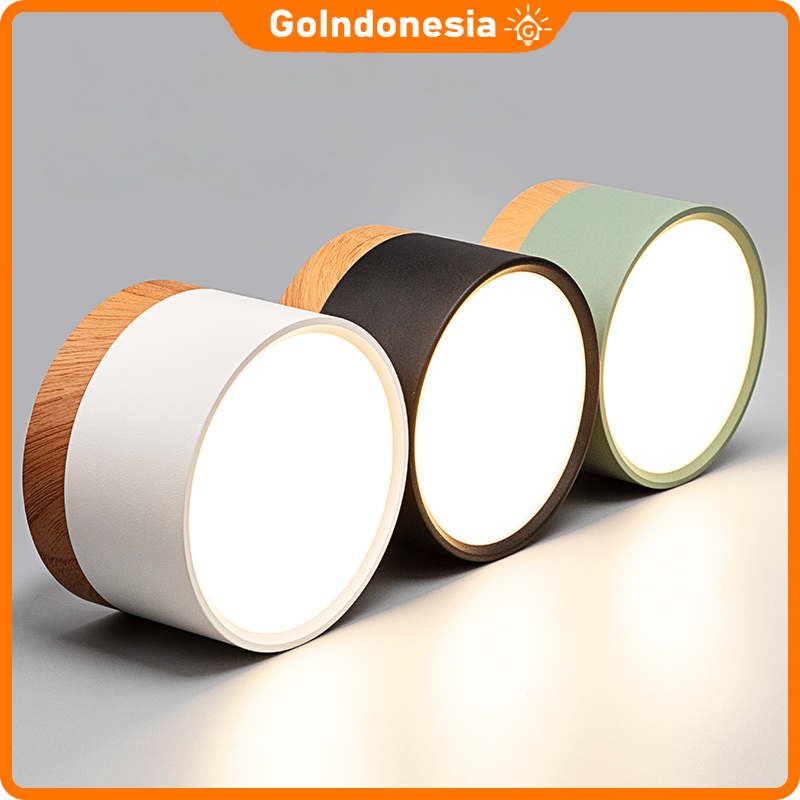 Lampu downlight Lampu Langit-langit Luar Ruangan Nordik Lampu Kayu Lampu Hias Lampu Pin Lampu Sorot 