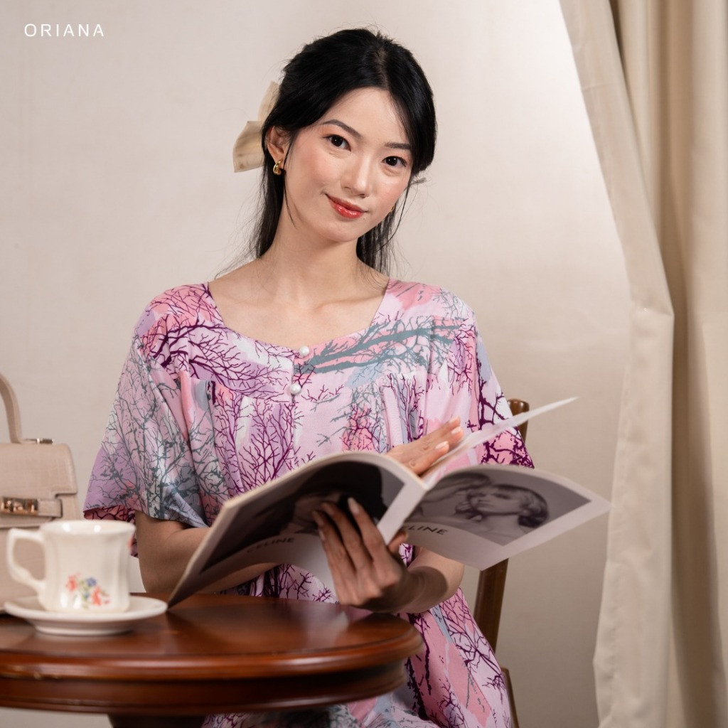 Oriana Homewear Maxi Dress Daster Delfira Collection Allsize