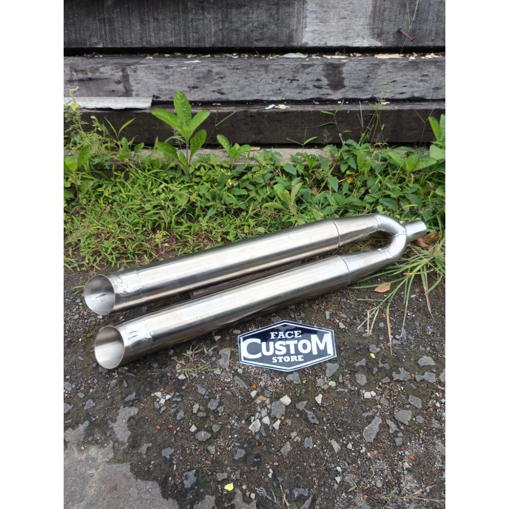 Knalpot Japstyle Motor. Custom Bobber Chopper Bratstyle Stenlis