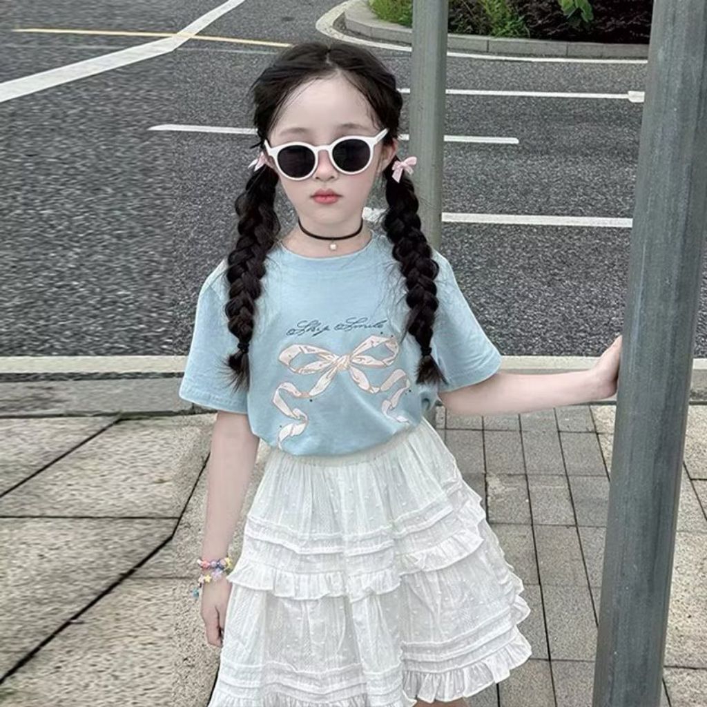 Setelan Rok Lucu Anak Perempuan 2-8 Tahun