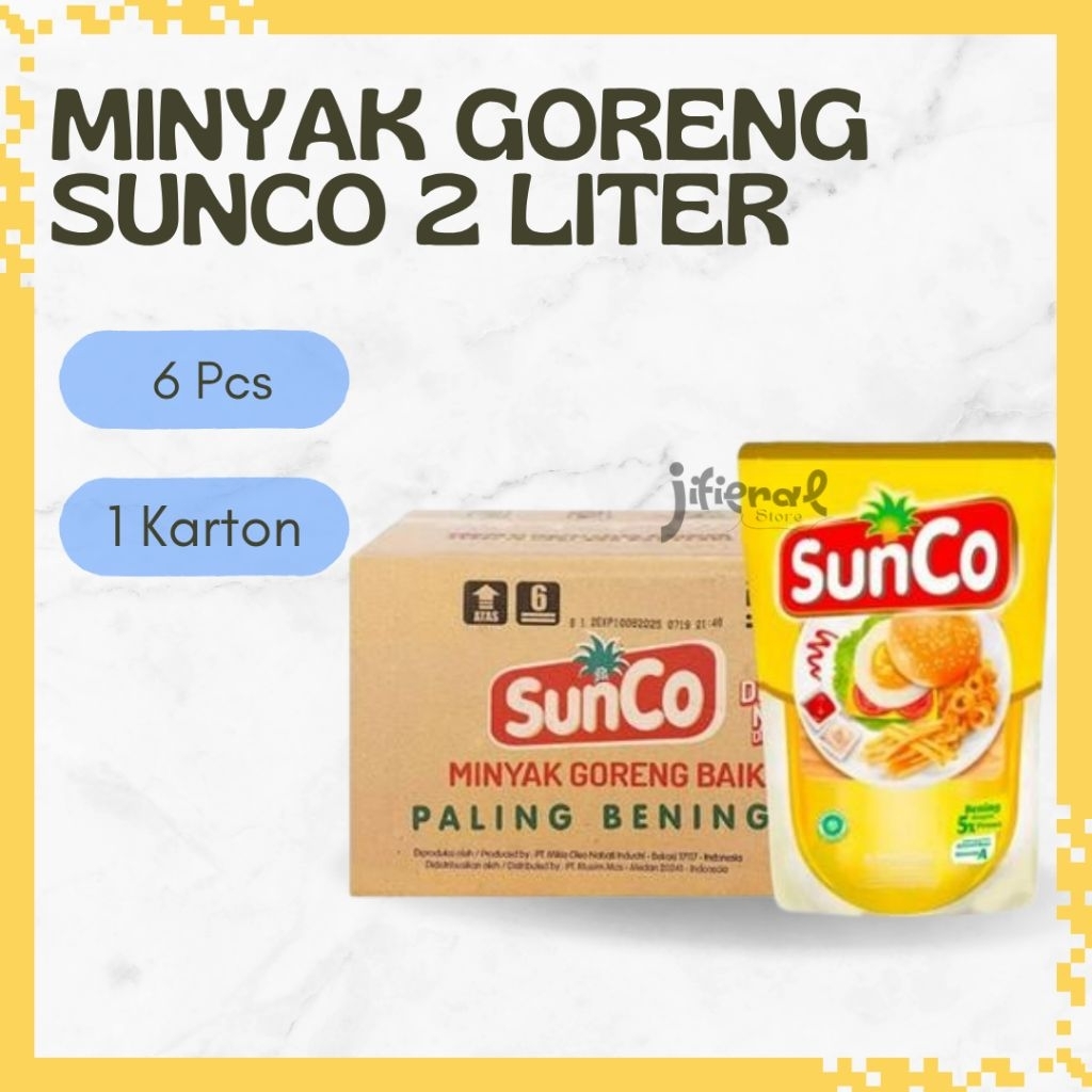 

Minyak Sunco minyak goreng 2ltr 1 karton isi 6 pcs