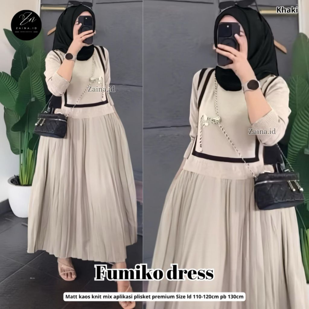 (Restock) Fumiko/ Humaira set ORI Vinstore //Fathia set// Ainun maksi// gamis + jilbab// gamis busui