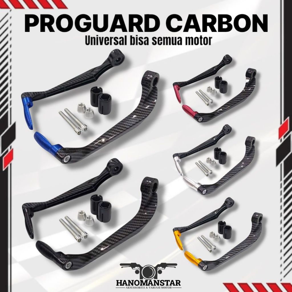 PROGUARD HANDGUARD CARBON UNIVERSAL BAHAN CNC PREMIUM ORIGINAL NSB RACING