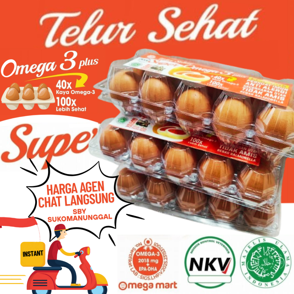 

(SURABAYA) TELUR OMEGA SEHAT EPA & DHA