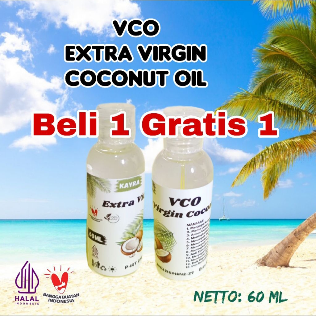 

(Beli 1 Gratis 1) Minyak VCO 60ml / Virgin Coconut Oil 60Ml