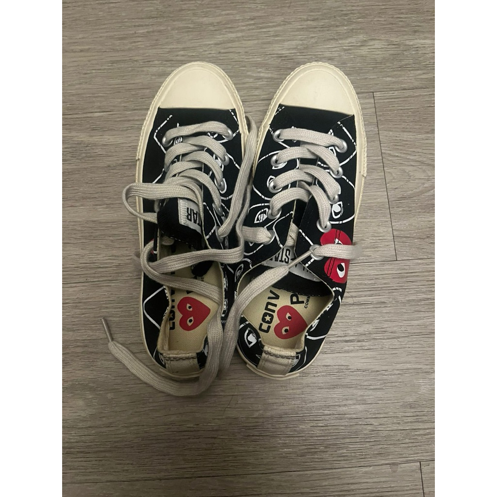 preloved converse cdg play warna pink, minus no box